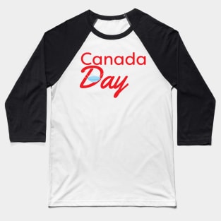 Canada Day 2020 - Red text and Blue face mask Baseball T-Shirt